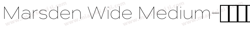Marsden Wide Medium字体转换